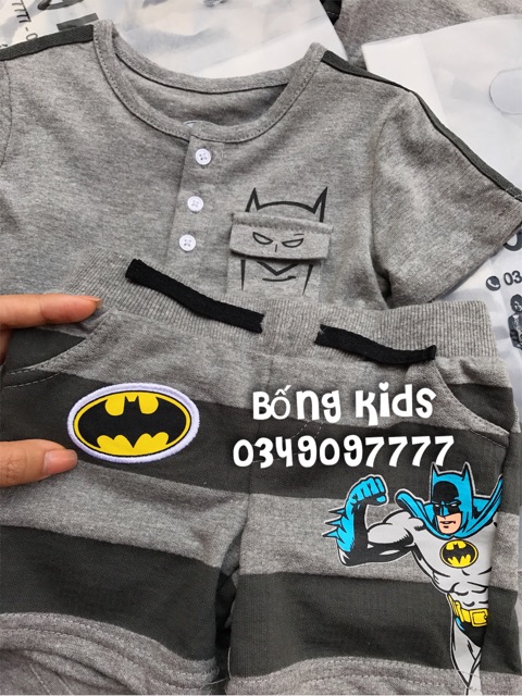 Bộ Hè Bé Trai Logo Dơi