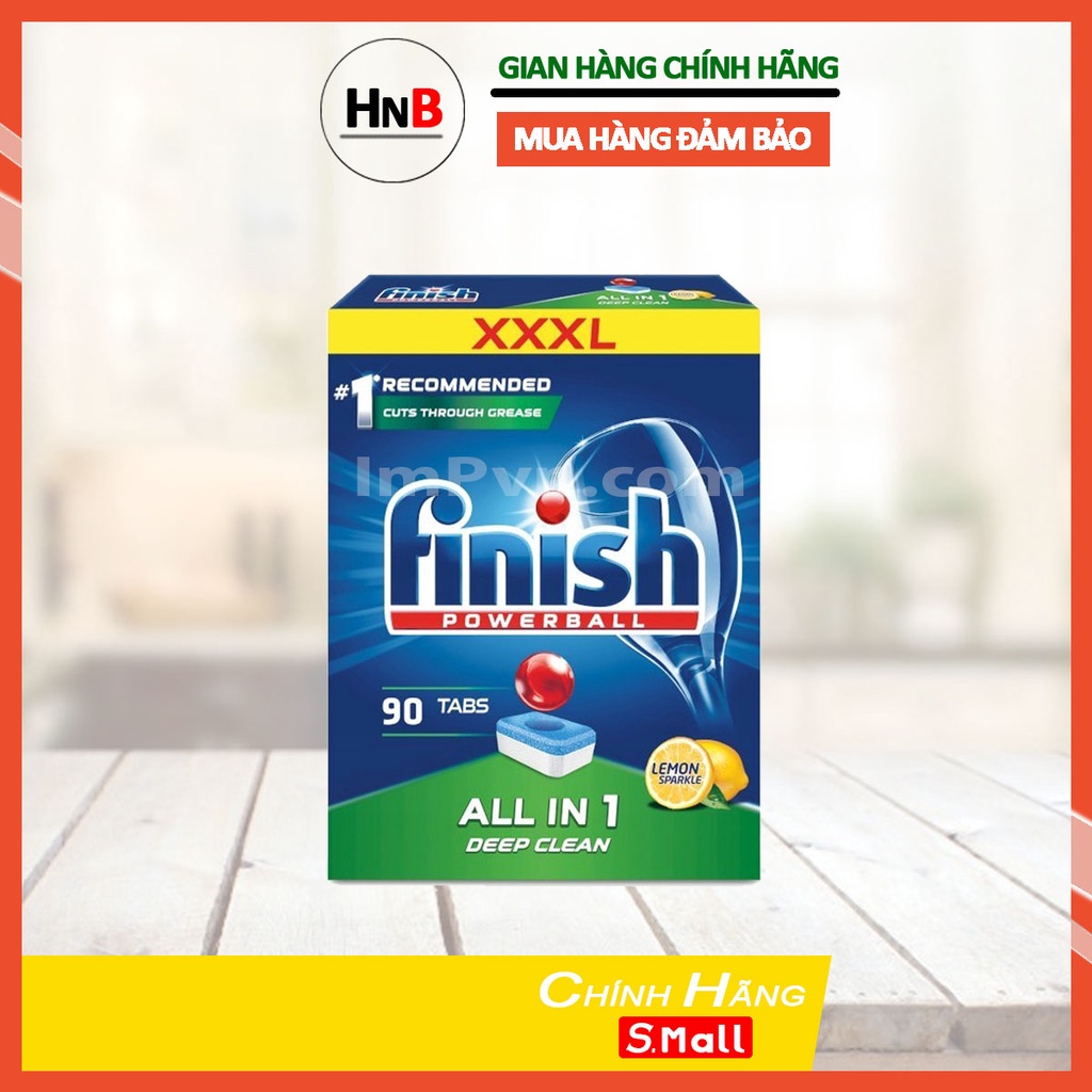 Viên rửa bát Finish All in One 120 viên,90 viên hương Chanh dành cho máy rửa chén bát