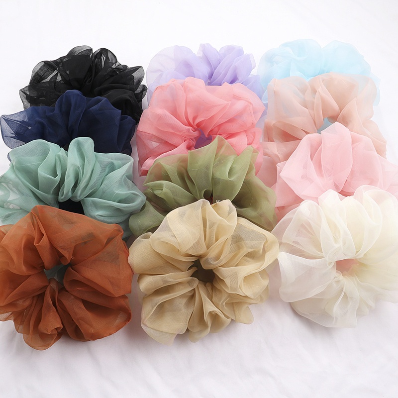 Dây Cột Tóc Scrunchies Co Giãn Thời Trang Cho Nữ