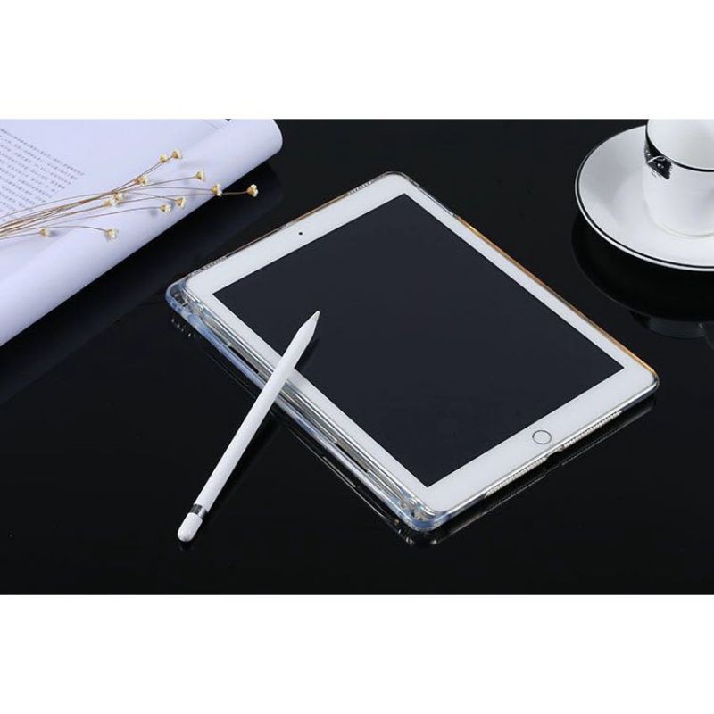 ốp lưng silicon có khay cài bút ipad pro 10.2 / gen 7 / gen 8 / air 4 10.9 / 12.9 2020 trong suốt