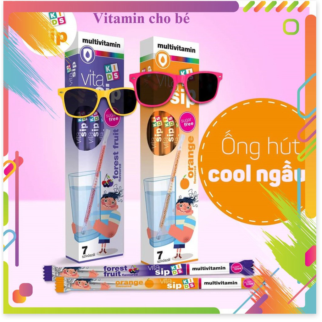 (HÀNG CHÍNH HÃNG) VITASIP KIDS - ỐNG HÚT DIỆU KỲ (1 HỘP 7 ỐNG) CAM KẾT HIỆU QUẢ, ĐẢM BẢO CHẤT LƯỢNG