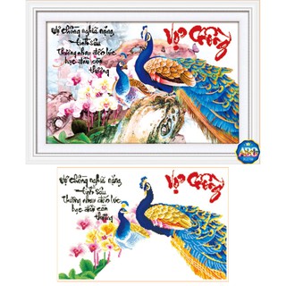 Tranh Đính Đá ABC 3D Vợ Chồng Nghĩa Nặng Tình Sâu DF271 (KHÁCH TỰ ĐÍNH) KT:75X52CM