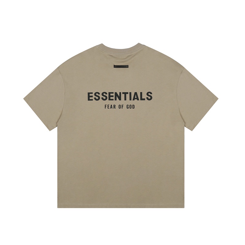 Áo thun cotton ngắn tay in họa tiết chữ Essentials thời trang trẻ trung kiểu đường phố cho nam nữ