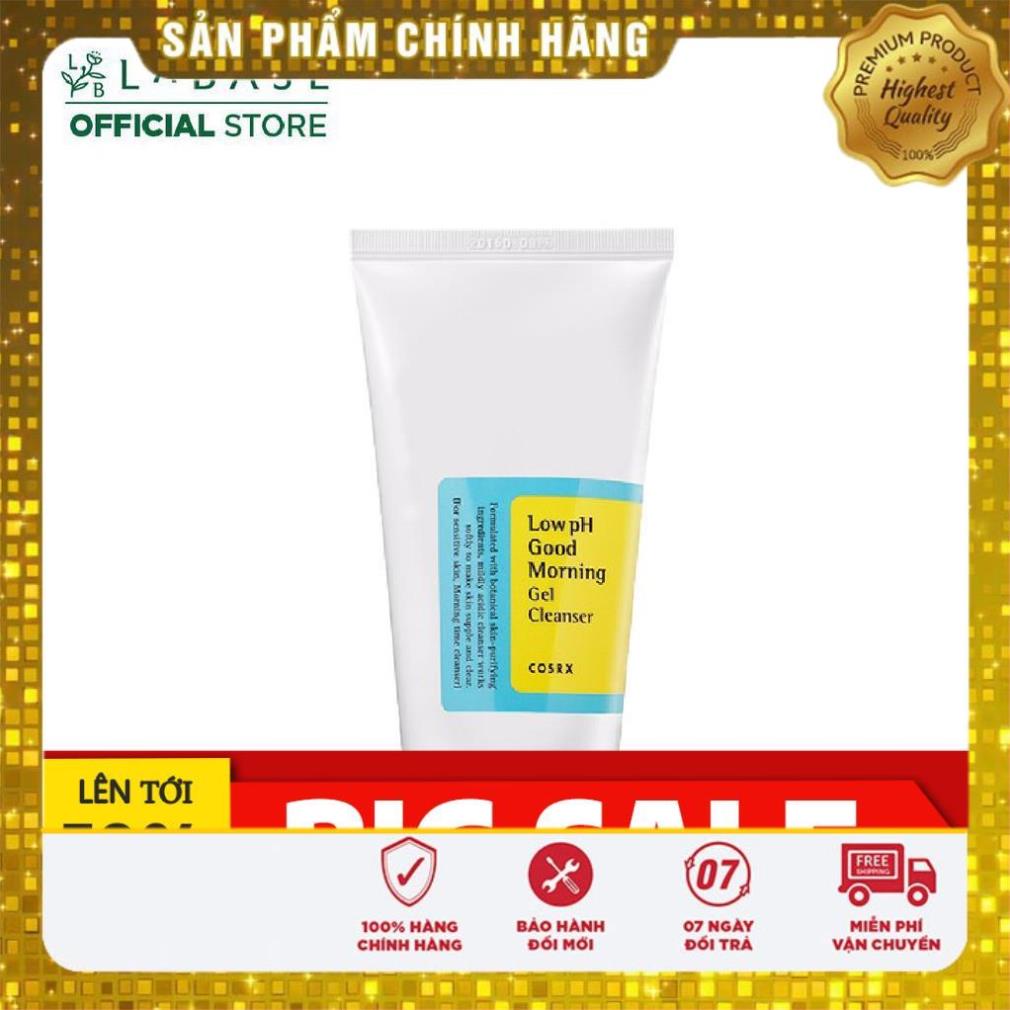 (FREESHIP- HÀNG CHUẨN AUTH) Sữa Rửa Mặt Cosrx Dạng Gel Low pH Good Morning Gel Cleanser 150ml