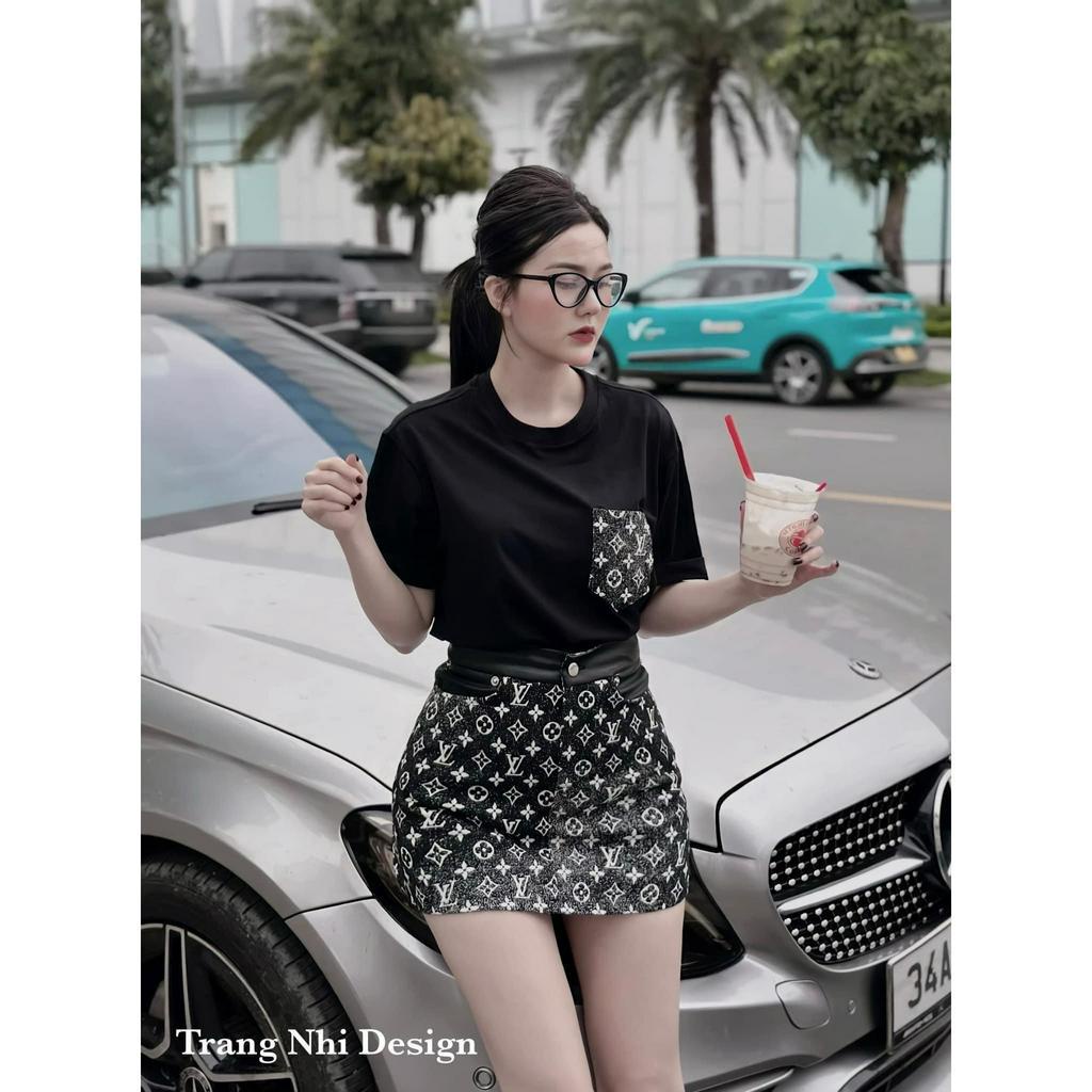 Set áo phông phối túi mix chân váy  siêu xinh BN669