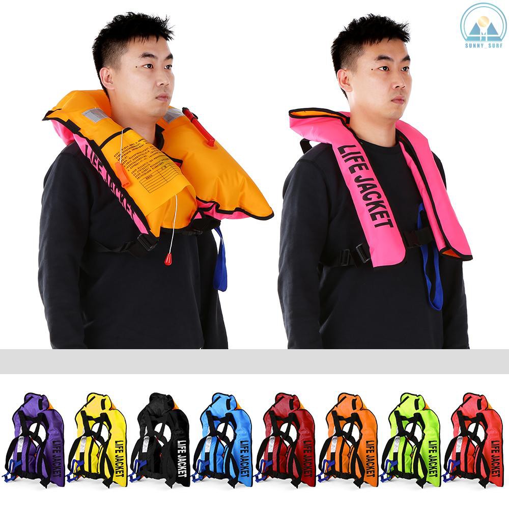 Sunny☀ Manual Inflatable Life Jacket Adult Life Vest Water Sports Swiming Fishing Survival Jacket