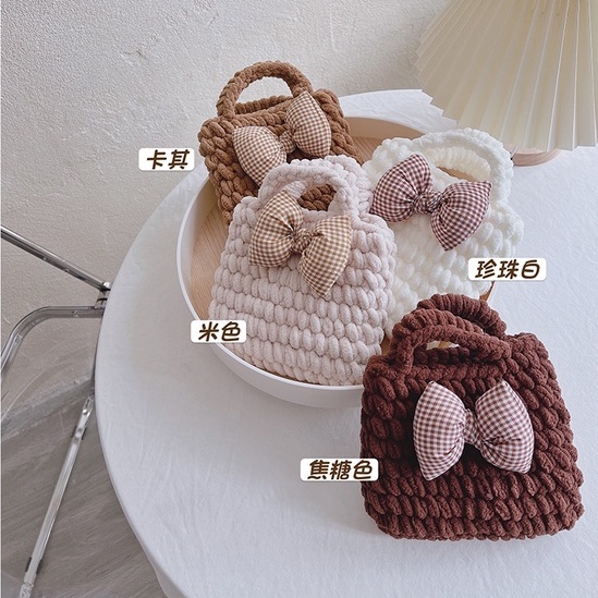 Túi đeo chéo nhỏ đan len thời trang cho trẻ em
