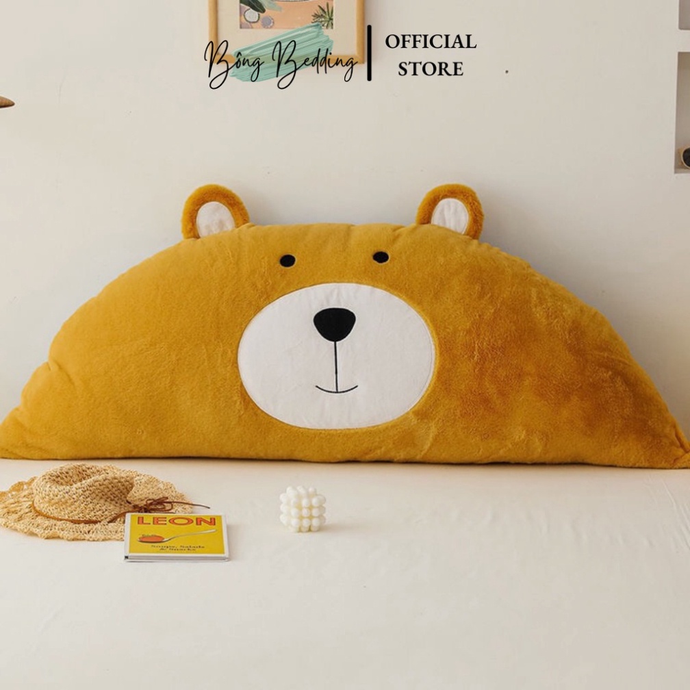 Gối Tựa Đầu Giường HIN BEDDING Hình Thú Chất Liệu Nỉ Nhung Cao Cấp Hàng Có Sẵn 1m5