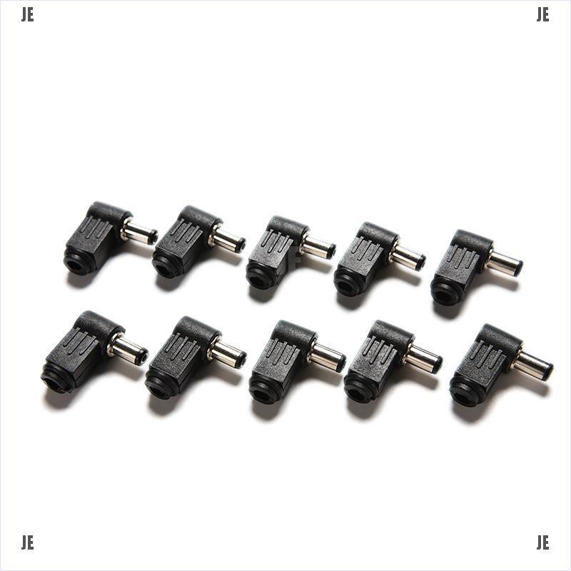 Bộ 10 Đầu Nối Góc Vuông 2.1x5.5mm Chất Lượng Cao