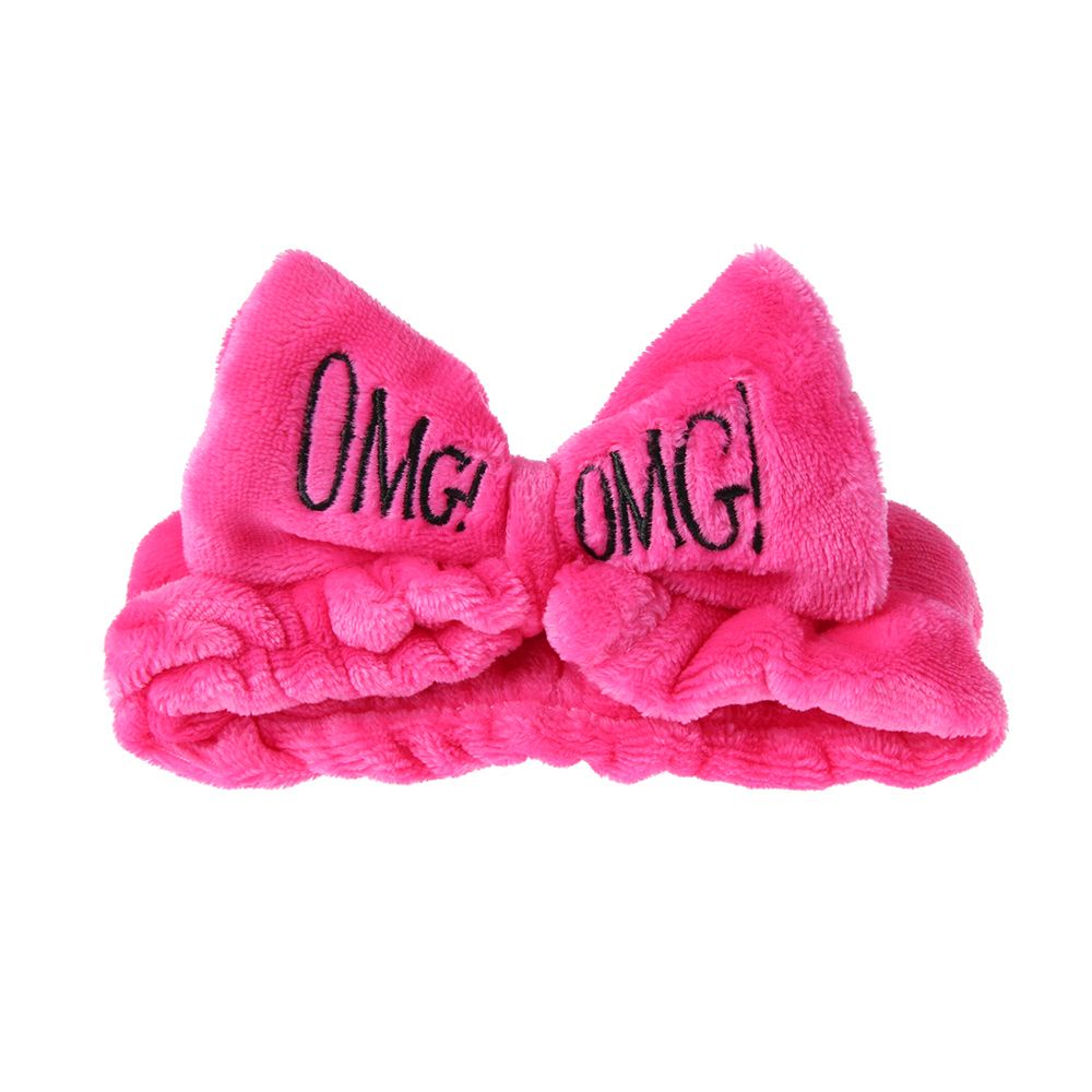 Băng đô vải san hô mềm mại có in chữ MIHAN1 dành cho nữ rửa mặt