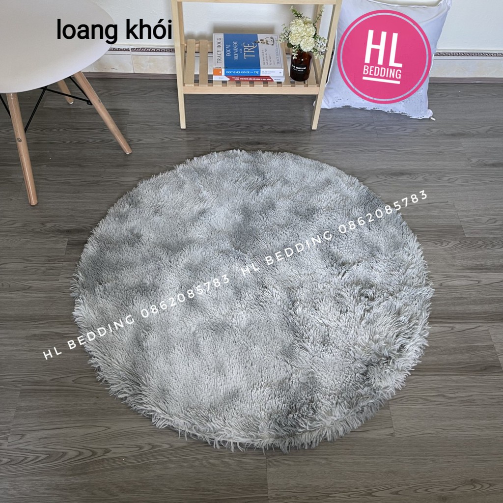 [RẺ VÔ ĐỊCH] Thảm loang lông tròn trang trí phòng khách hoặc chụp mẫu decor đường kính 1m ( ảnh thật tự chụp)