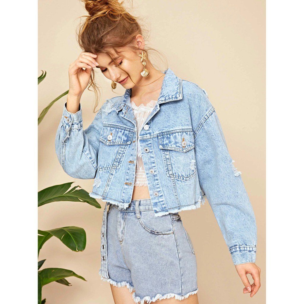 Áo khoác jean cotton hãng shein - 3A. 1280