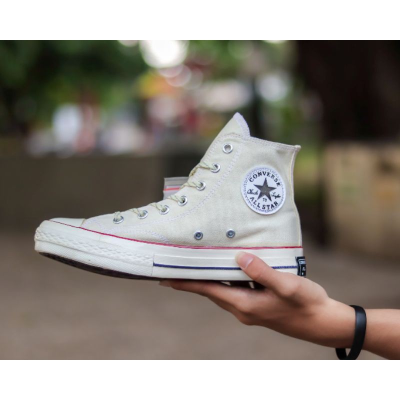 Giày Thể Thao Converse 70 's Chuck Taylor Cổ Cao Thời Trang Cho Nam Off White