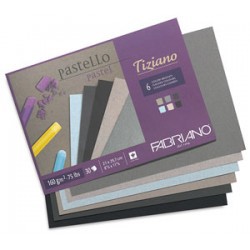 Tập giấy màu Fabriano Tiziano Pastello - A4- 6 màu (Soft/Flecked) - 160gsm pad  - 30 tờ