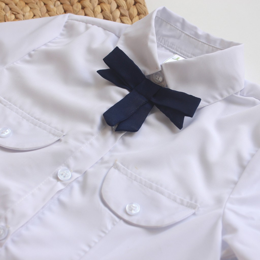 Áo sơ mi học sinh nữ có nắp túi Jadiny,áo sơ mi đi học cấp 2,cấp 3, phong cách mới lạ, phom dáng đẹp,vải chất lượng