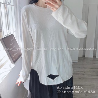 Áo pull trắng oversize Quảng Châu cao cấp SALE OFF