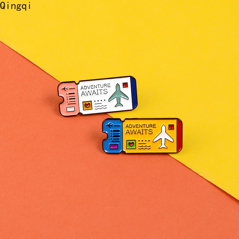 Ghim cài áo MISS ZOE hình vé máy bay hoạt hình đáng yêu