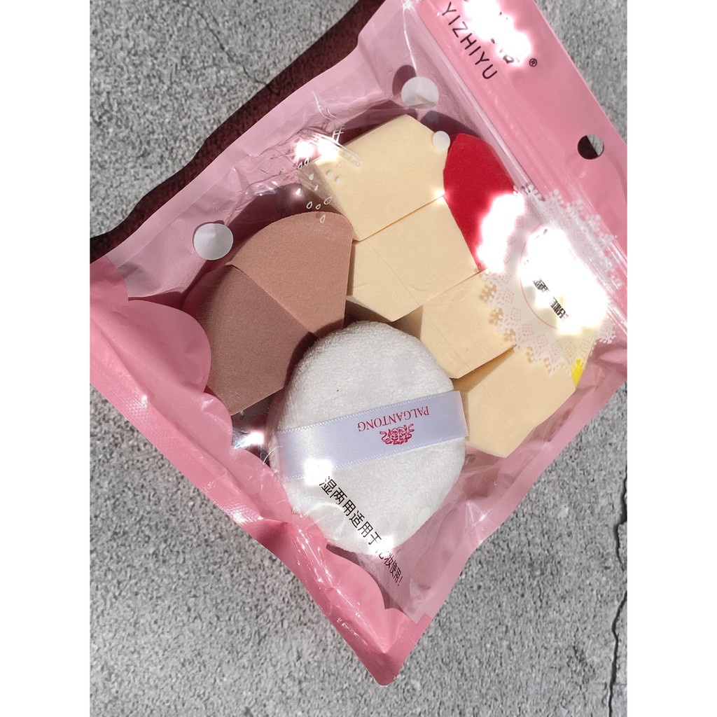 Set Mút Trang Điểm 8 Miếng KELI BEAUTY ❤️ Mềm Mịn Tiện Lợi Auth Quảng Châu