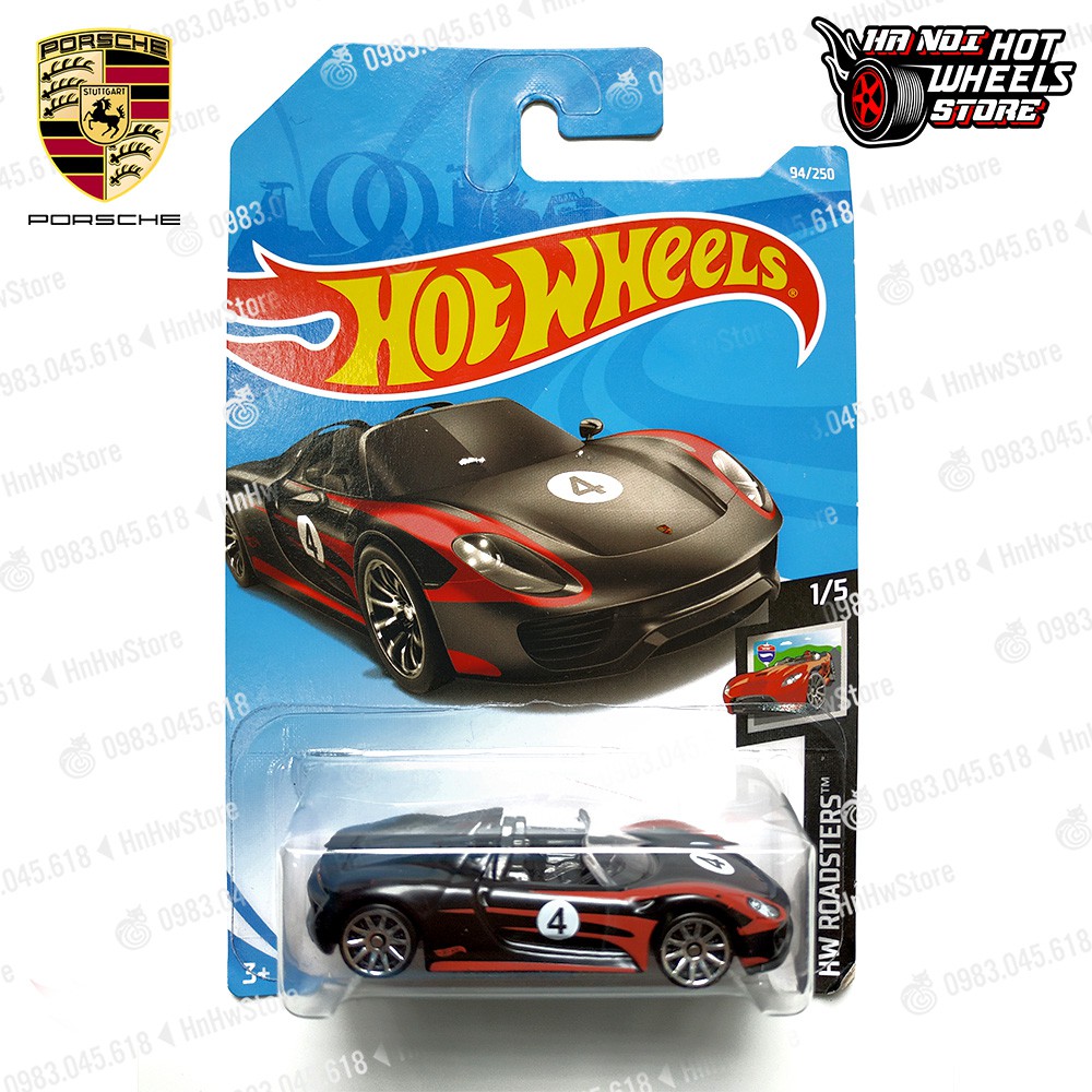 Xe Hot Wheels 2019 - Porsche 918 Spyder đồ chơi ô tô mô hình tỷ lệ 1:64 hotwheels