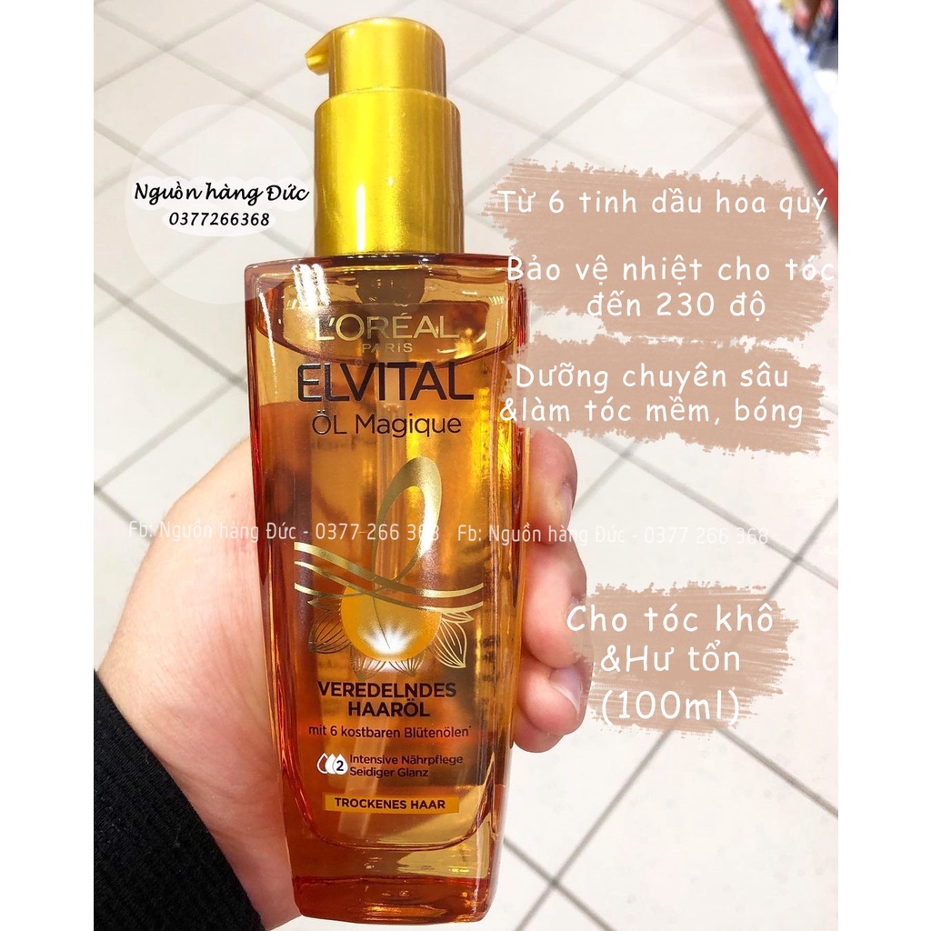 Tinh dầu dưỡng tóc Loreal elvital Đức - Nguồn hàng Đức