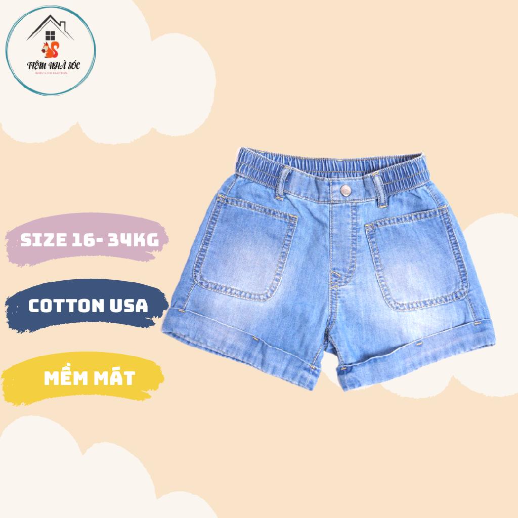 Quần đùi Jeans bé gái Riomio gập gấu túi nhật size 6 - 11 tuổi Tiệm Nhà Sóc