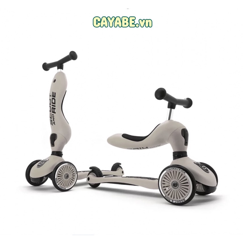 [CHÍNH HÃNG]: Xe scooter Scoot And Ride Highway Kick 1 cho bé có ghế ngồi đủ 8 màu (1-5 tuổi)