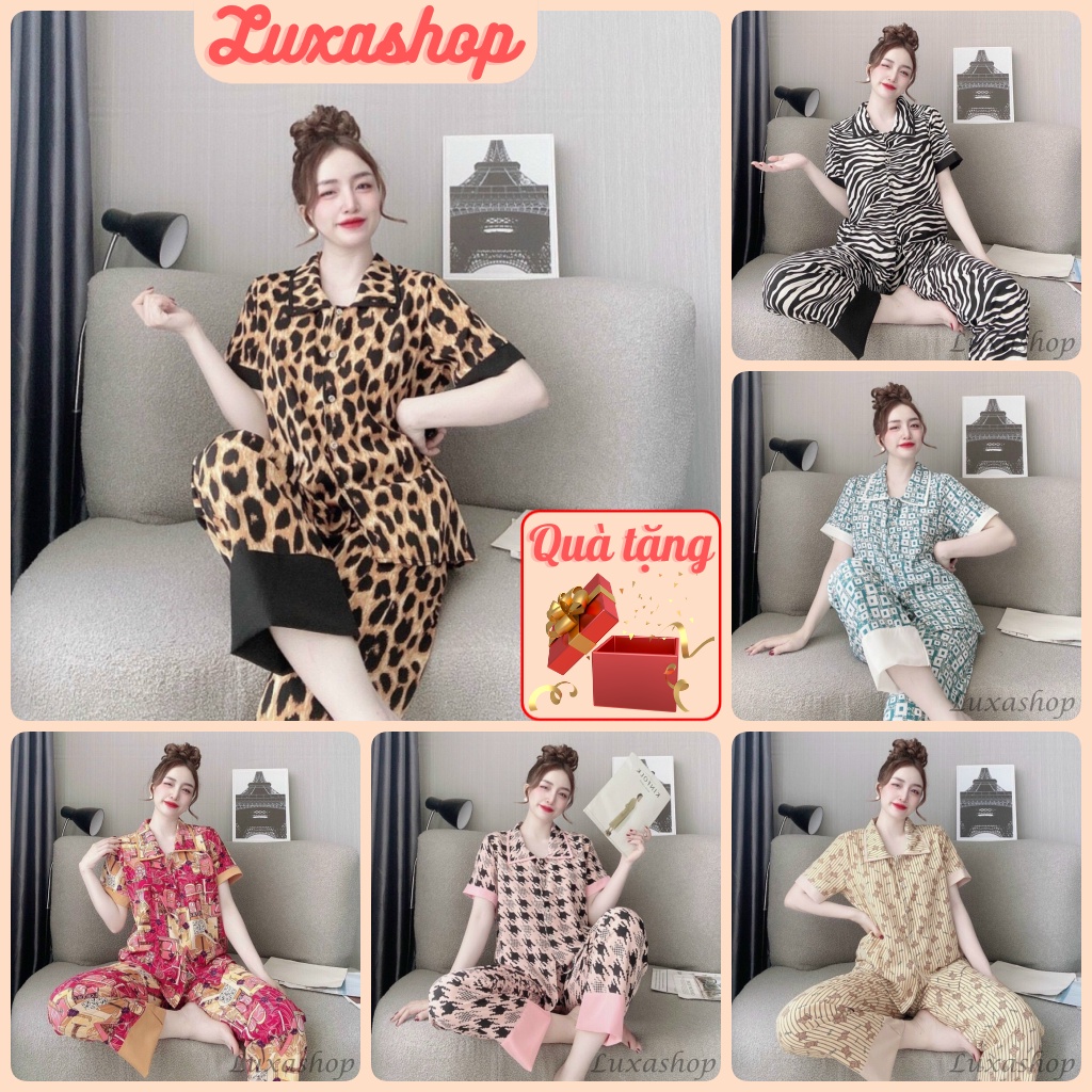 Đồ Ngủ Nữ, Set Đồ Bộ Pijama Đùi Cổ Viền Tay Ngắn Lụa Mềm Cao Cấp Mặc Siêu Xinh Freesize 40-60kg TN30