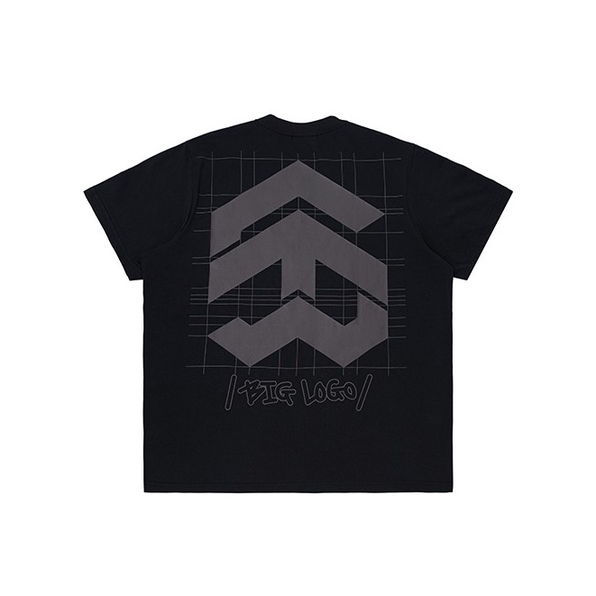 Áo thun 5THEWAY Màu Đen cổ tròn với thiết kế public icon Big Logo Square Tee