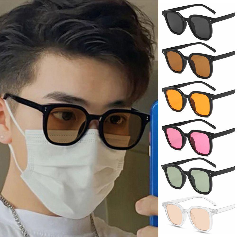 Kính Mát Gọng Vuông Màu Đen Phong Cách Vintage Thời Trang Cho Nữ