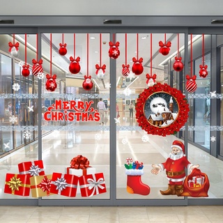 Decal Noel dán kính, dán tường decor trang trí cao cấp Giáng Sinh An Lành 2 - Decal noel màu sắc nét có keo sẵn