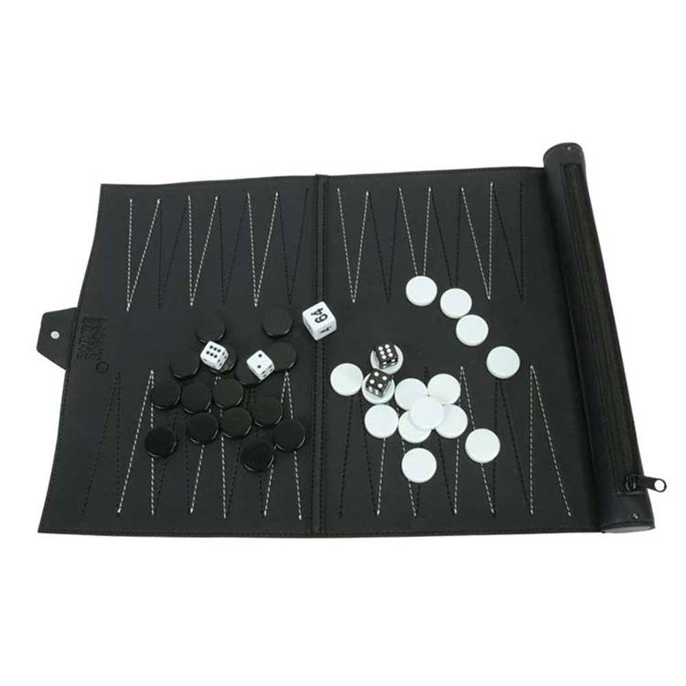 Bộ Bàn Cờ Backgammon Bằng Da PU Dùng Để Giáo Dục Cho Bé