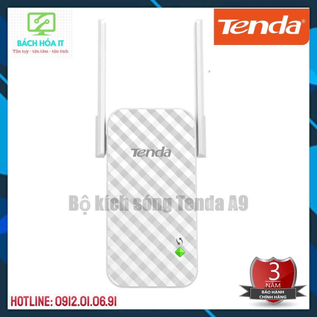 Bộ kích sóng Tenda A301 ( có cổng Lan) và Tenda A9 ( không có cổng Lan), sản phẩm chính hãng, bảo hành 36 tháng