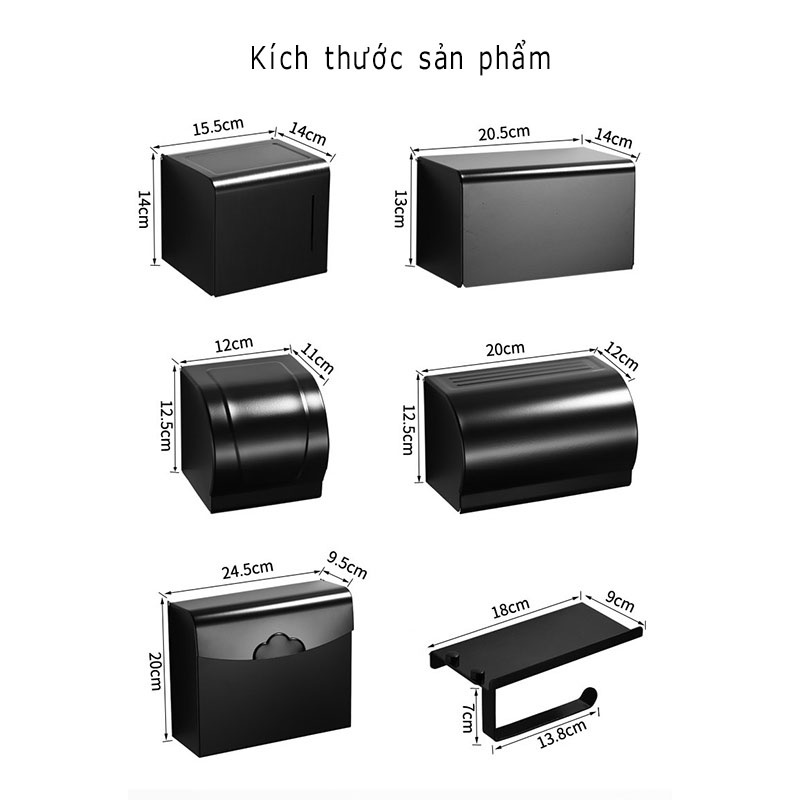 Giá đỡ cuộn khăn giấy gắn tường MEIDOO bằng kim loại chống thấm nước tiện dụng cho nh