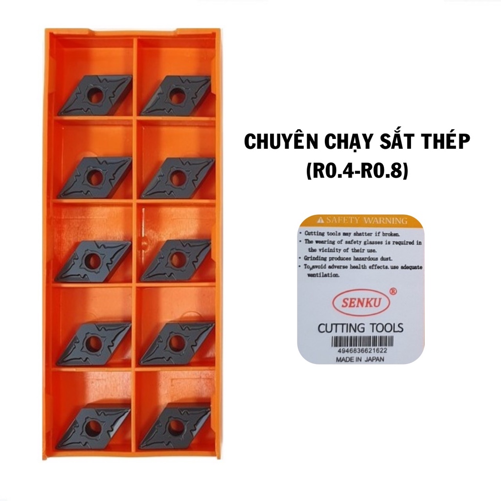 Cán dao chạy ngoài, móc lỗ lắp mảnh chíp tiện DN11/DNMG11 đầy đủ hướng và kích thước