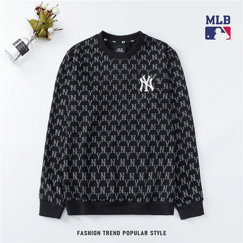 Áo Nỉ Tay Dài In Chữ Ny Mlb Thời Trang Cho Cặp Đôi