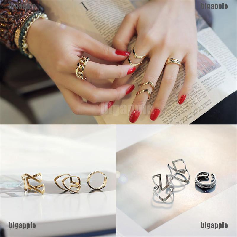 Bộ 3 chiếc nhẫn mạ vàng sang trọng cho nữ