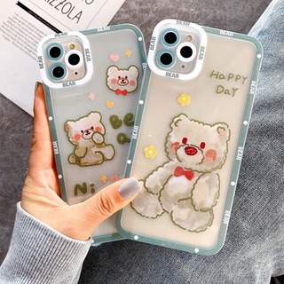 Ốp Lưng Silicon Iphone/Android Chống Sốc Viền Nổi Happy Bear