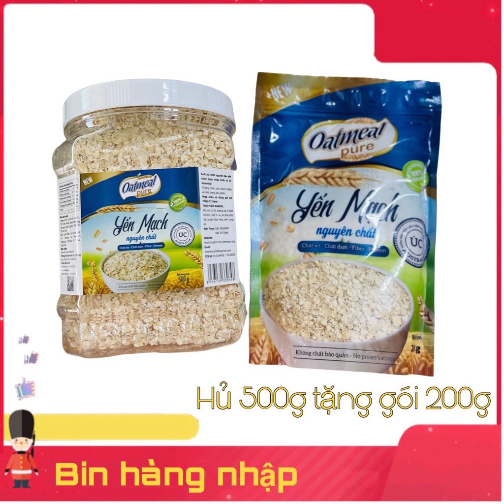 Yến Mạch Úc Cán Vỡ Captain Hủ 500g