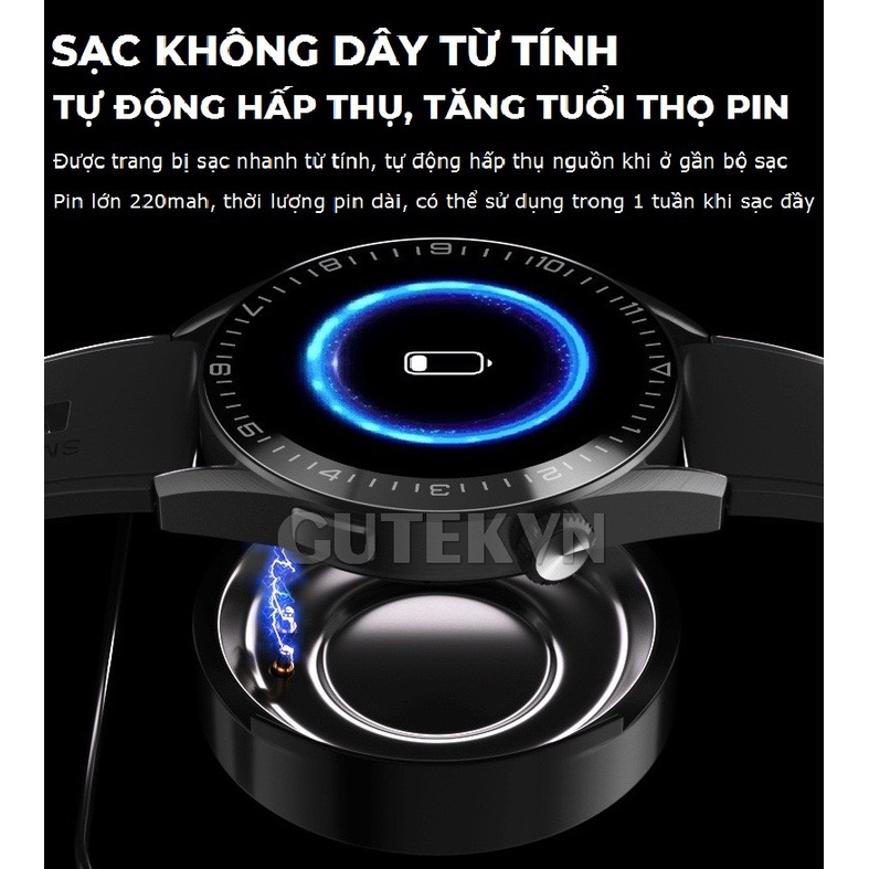 Đồng hồ thông minh Smart Watch Gutek WS3 Pro cảm ứng chống nước ip67 nghe gọi nhắn tin theo dõi sức khỏe