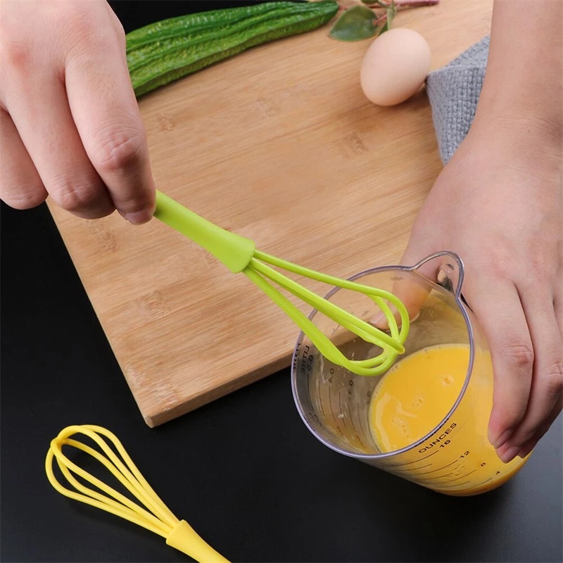 1 Dụng Cụ Đánh Trứng/Kem/Salad Đa Năng Bằng Nhựa Cấp Thực Phẩm 18*4cm Có Móc Treo Tiện Lợi