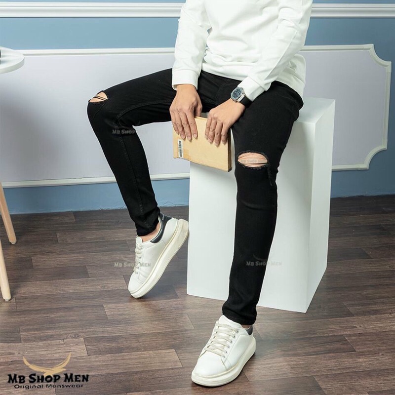 Quần Jean Nam ALLEN STORE Jean Cao Cấp, Vải Cotton Co Giãn Mạnh, Dày Dặn,Phom Body AL61568