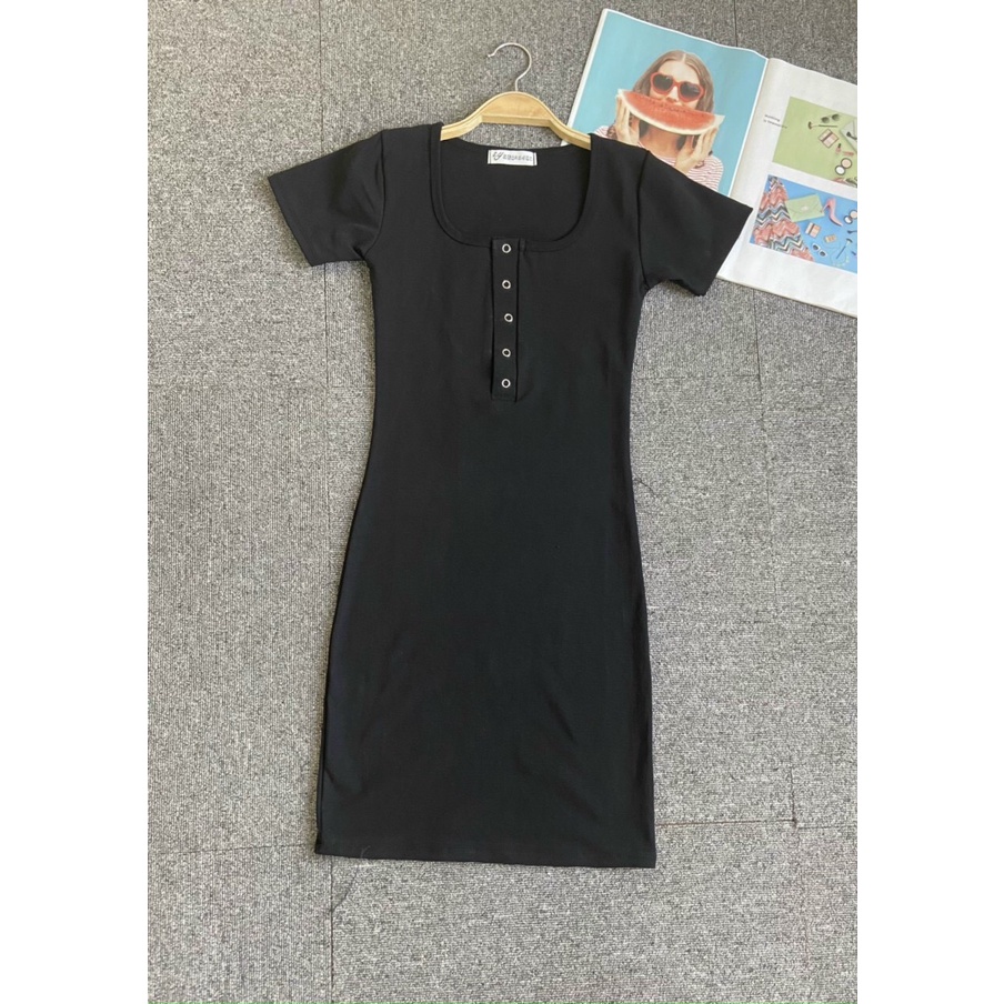 Đầm body cúc bấm sexy
