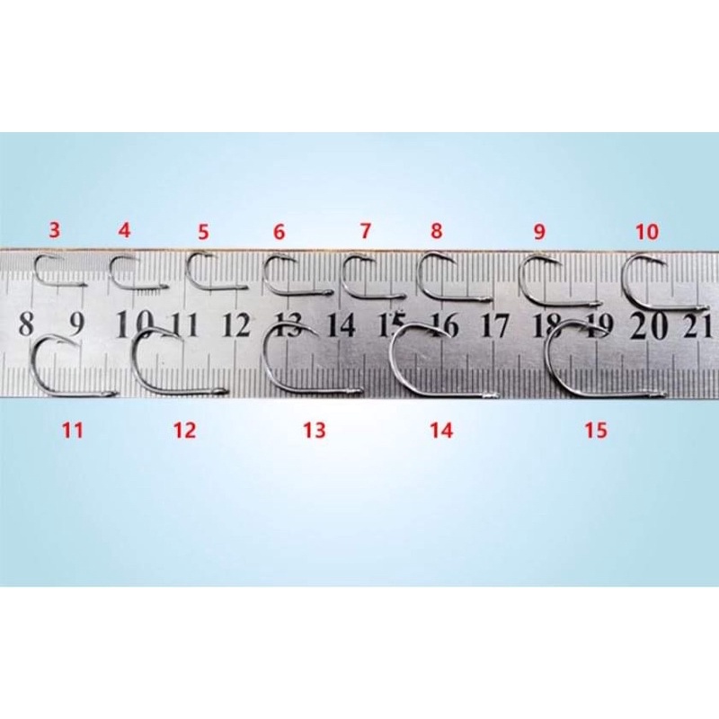 Hộp 100 lưỡi câu carbon câu cá siêu nhạy đủ size 3-12