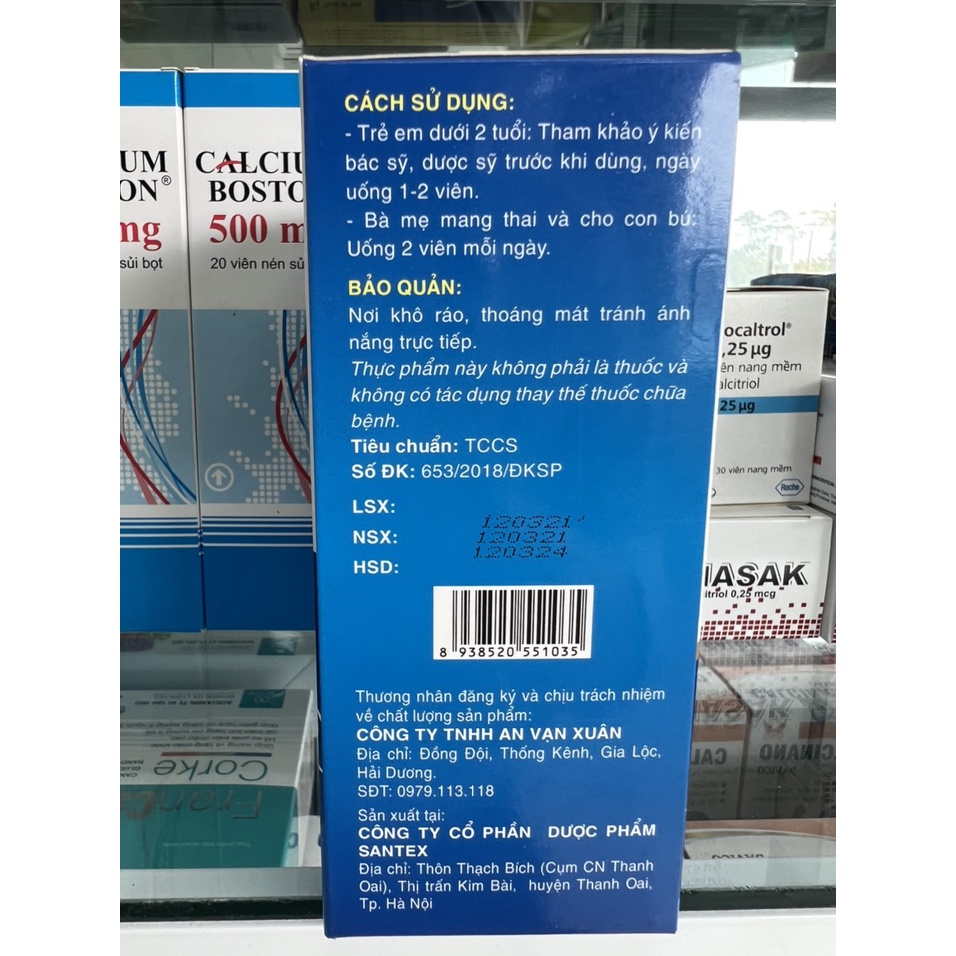 Viên Uống Calci D3 – Mk7 Nano Bổ Sung Calci, Hỗ Trợ Phát Triển Hệ Xương, Giảm Nguy Cơ Loãng Xương