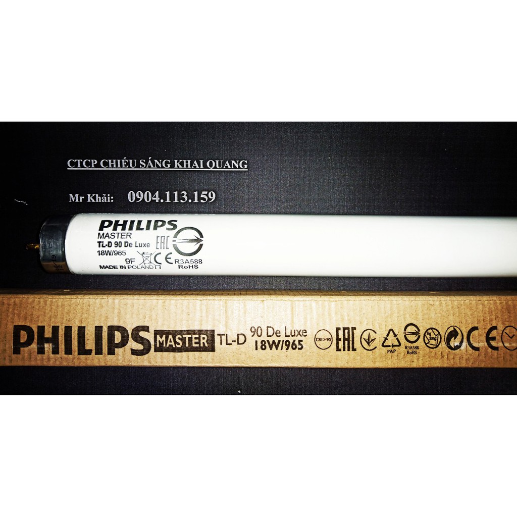 Bóng đèn so màu D65 Philips Master TL-D 90 De Luxe 18W/965