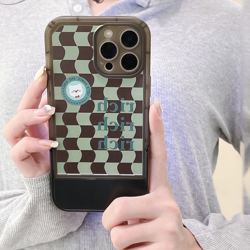 Ốp lưng iphoneỐp Điện Thoại  Kèm Giá Đỡ Tàng Hình Họa Tiết Hoạt Hình Dễ Thương Cho iphone 14 / 13Pro 12 / xs / 6 / 7 / 8PLUSDinuo case