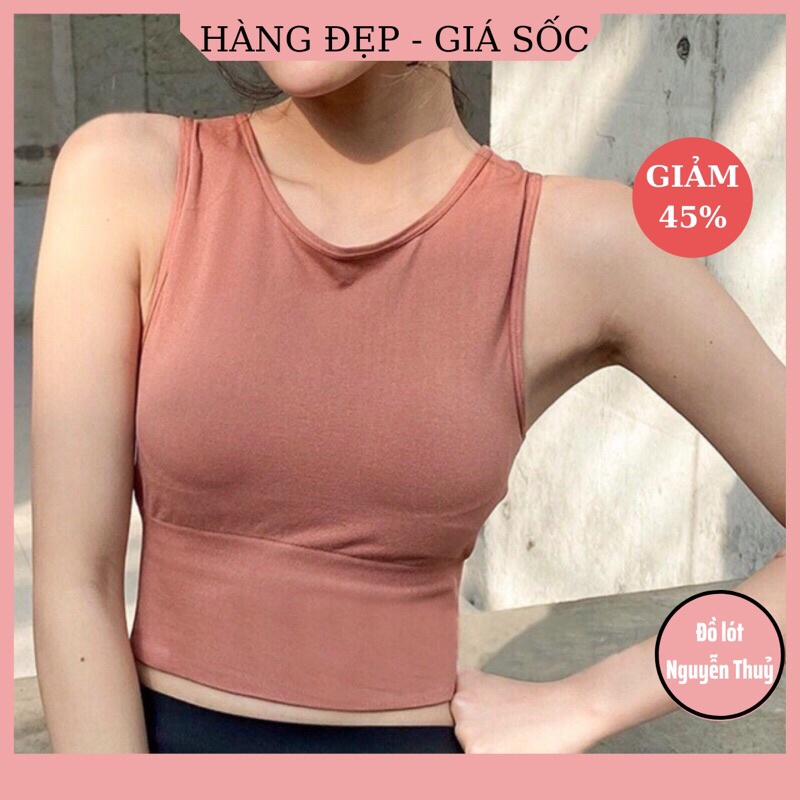 Áo Thun Nữ Ba Lỗ Croptop - Áo tập gym tập yoga aerobic 8862