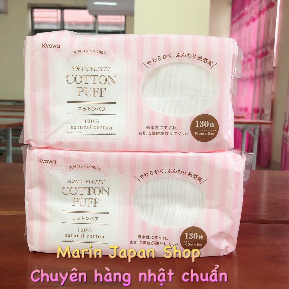 BÔNG TẨY TRANG COTTON PUFF 130 miếng