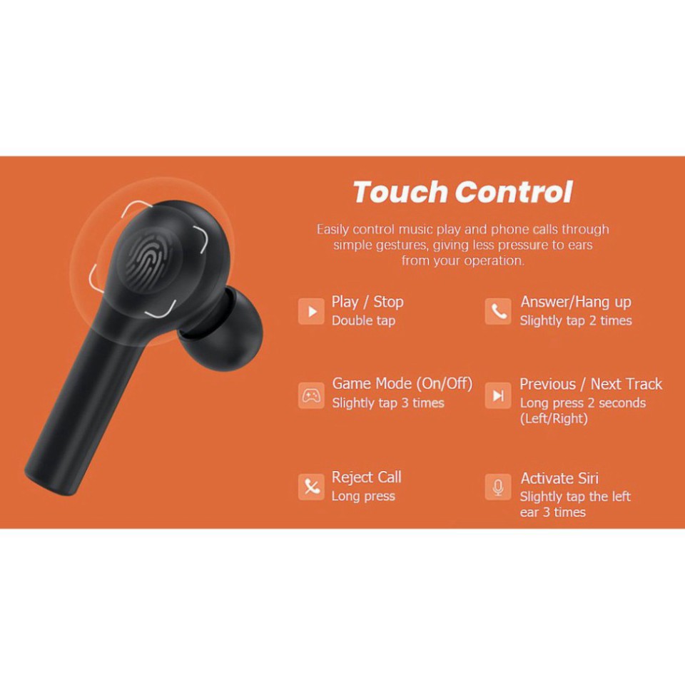 GIẢM GIÁ QCY T5S Tai Nghe Bluetooth Pop Up Android Chơi Game Ít Delay  Cảm Biến Ánh Sáng IPX5 Pin Trâu 4-5h Dock Sạc 600