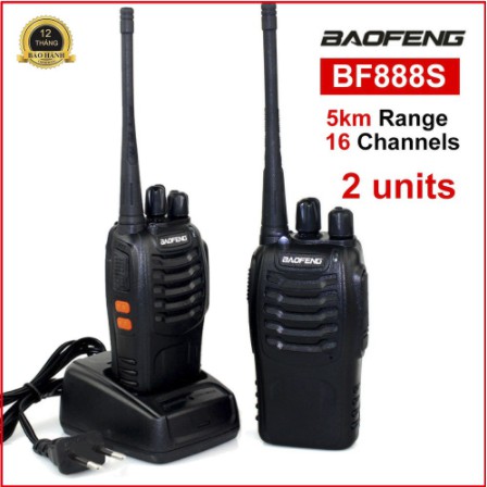 Bộ đàm BAOFENG BF- 888S + Tai nghe (Bộ 02 chiếc)
